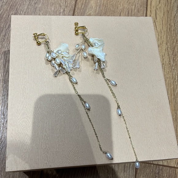 Wedding hair piece and earring set - Picture 5 of 5